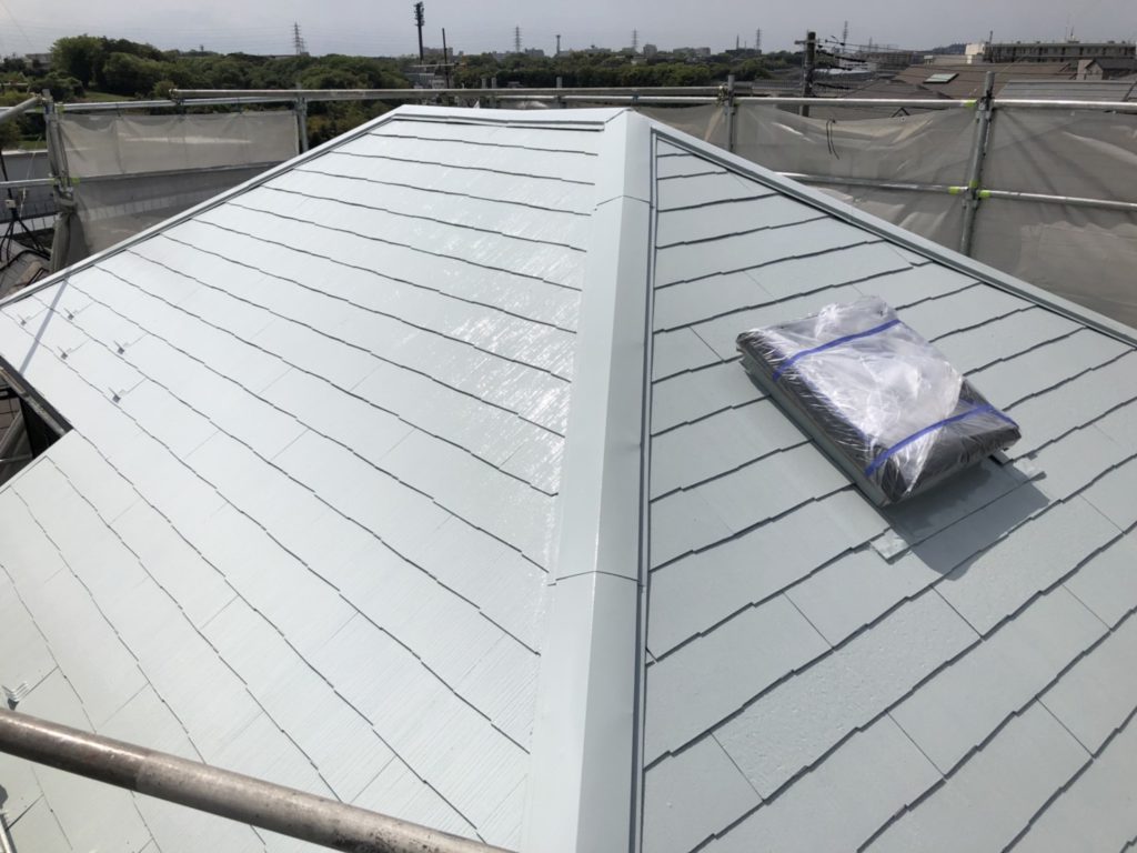 仕上げ材２回目塗布後、仕上がりです。