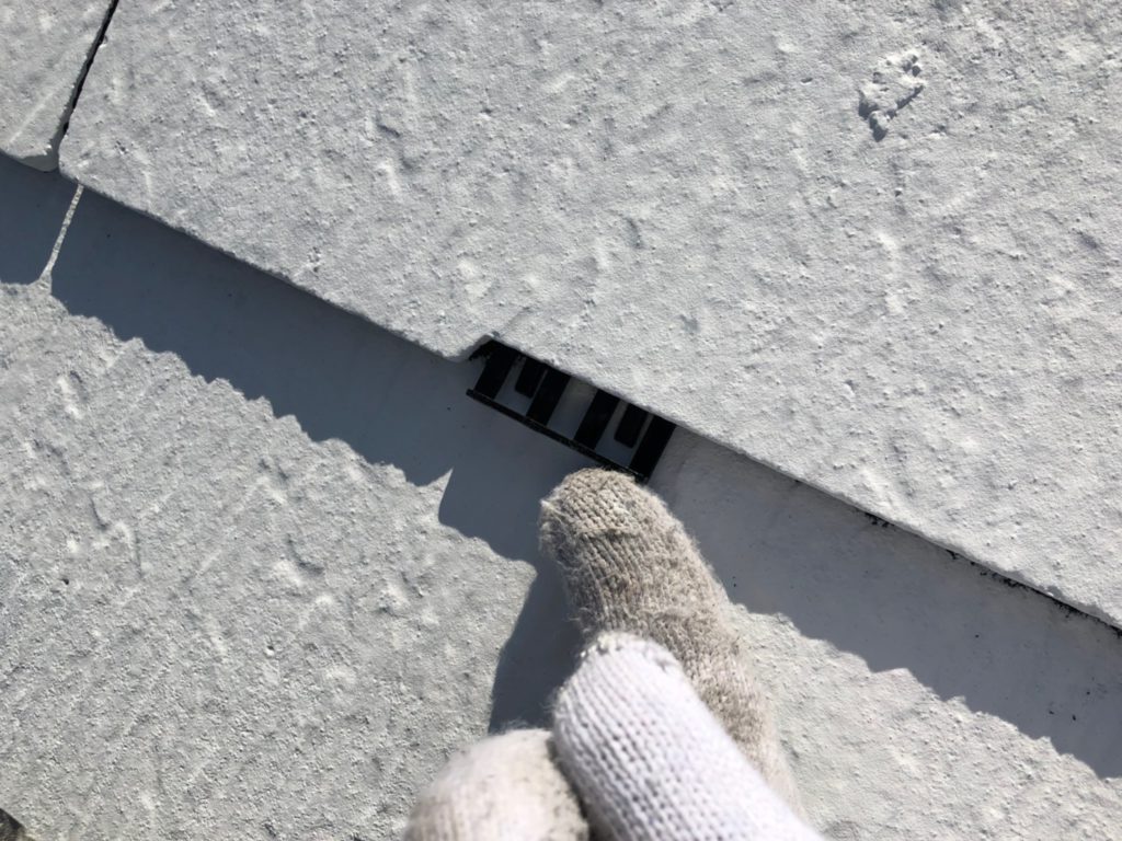 屋根 タスペーサー挿入