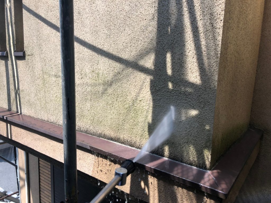 高圧洗浄　外壁部