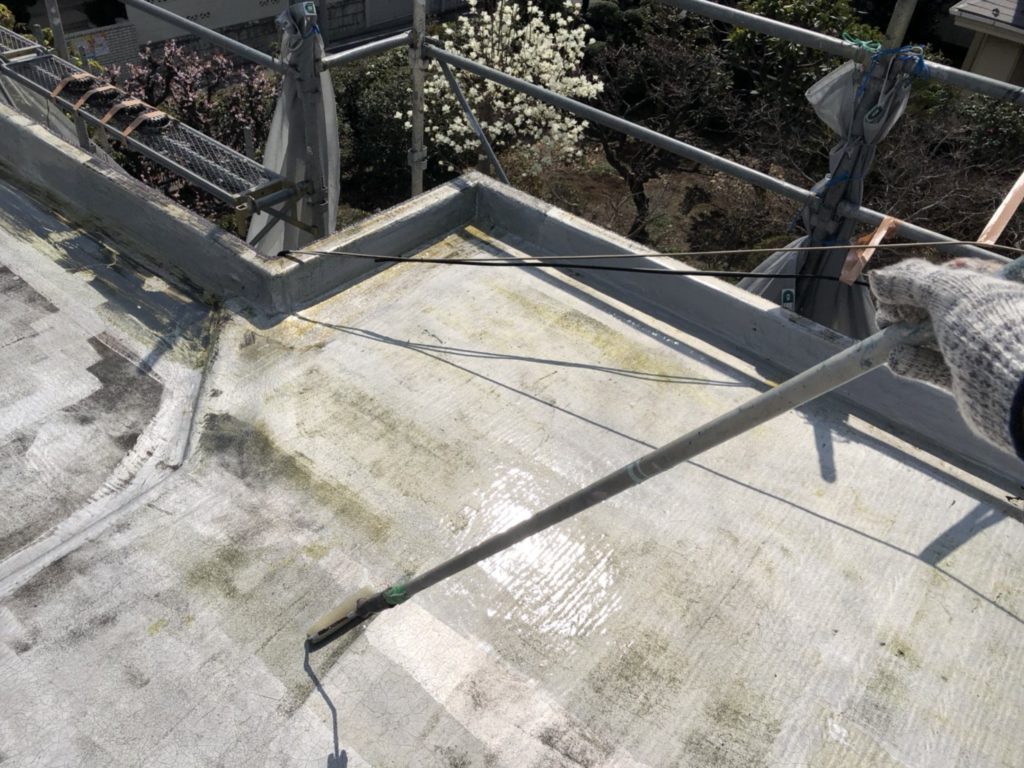 陸屋根屋上の防水工事です。