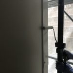 門柱塗装後、新規テントシートを張り替えて竣工となります。