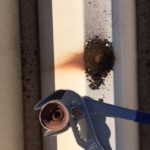 防滑材入りのトップコート塗り