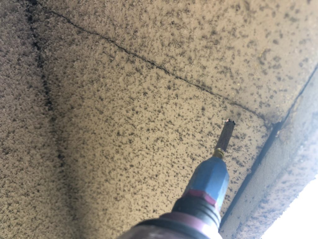 外壁　軒天部　軒板修繕