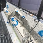 防水材塗布後、仕上げ材であるトップコートを塗布し、完了です。