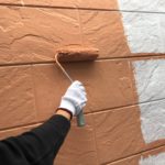 錆止め材塗布、仕上げ材塗布を2回行い、駐輪場の塗装は完了です。