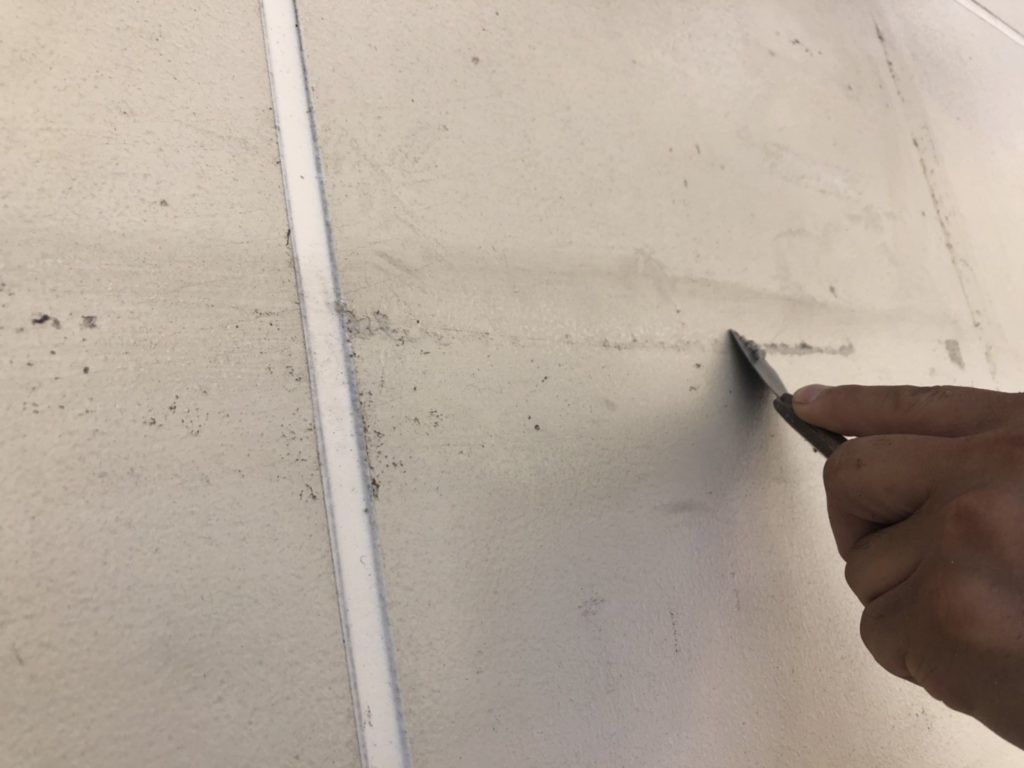 外壁塗装工事の施工写真です。 