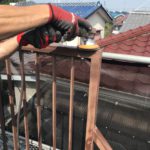 防水材塗布後、仕上げ材であるトップコートを塗布し、完了です。