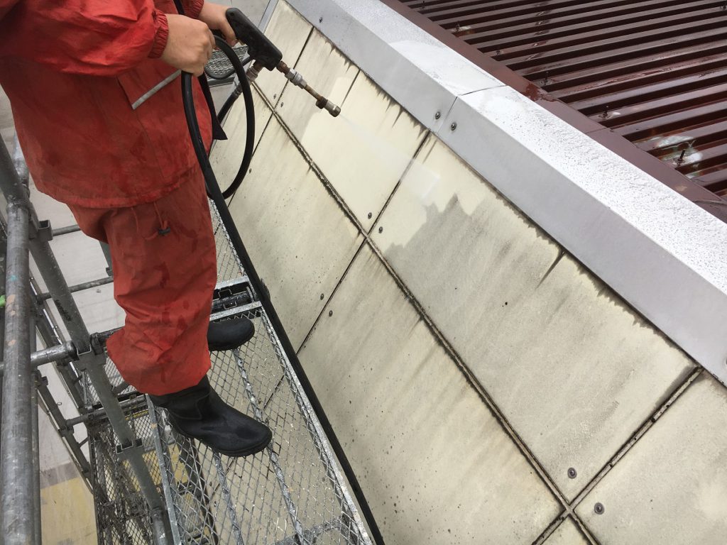 高圧洗浄の施工写真です。