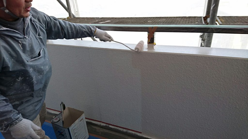 外壁の塗装工事です。