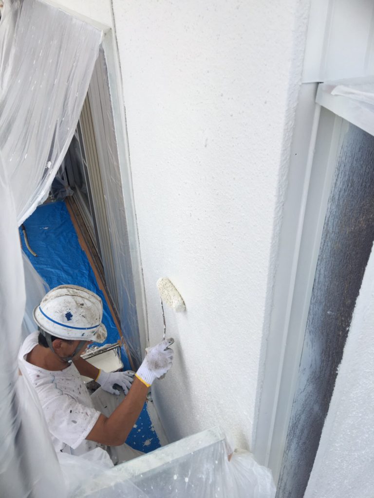 モルタル部の塗装