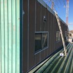 防滑材入りのトップコート塗り