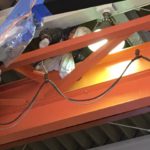 防滑材入りのトップコート塗り