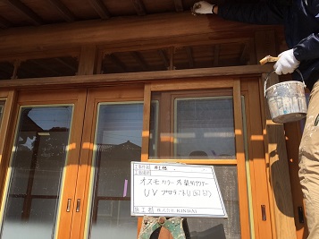 木部保護材 塗装1回目