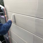 擁壁部　撥水材塗布の施工写真です。