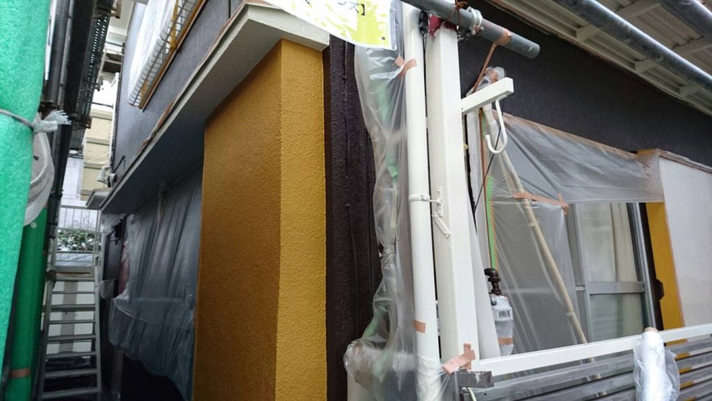 外壁の色分け後の仕上がり