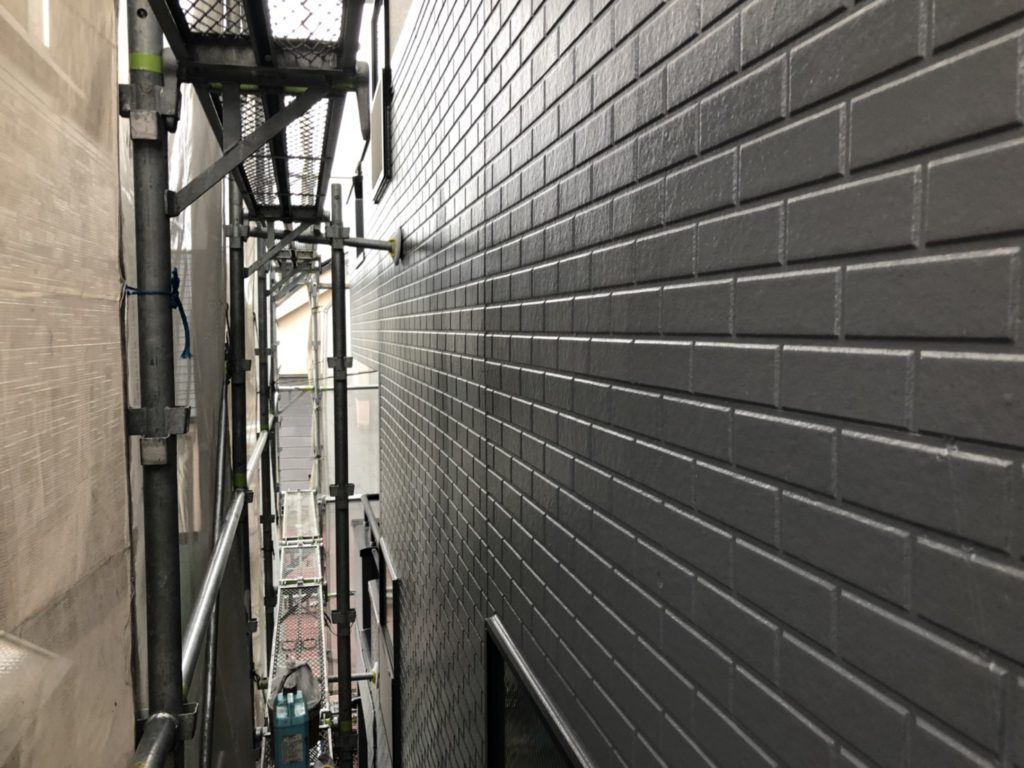 仕上げ材、2回目塗布後、仕上がりです。