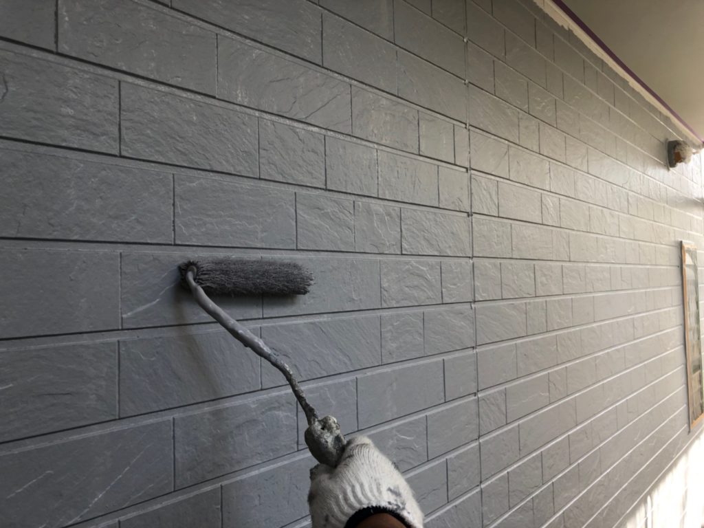 外壁 上塗り 2回目