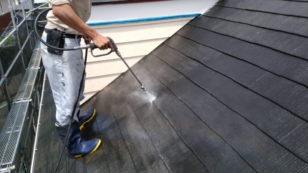 屋根部 高圧洗浄