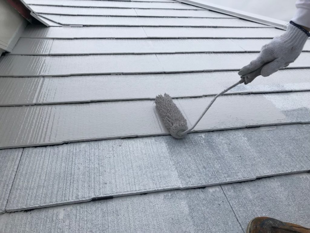 屋根部 上塗り1回目