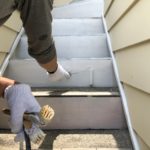 階段土間防水 踏み面滑り止めシール接着