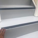 階段土間防水 踏み面滑り止めシール接着