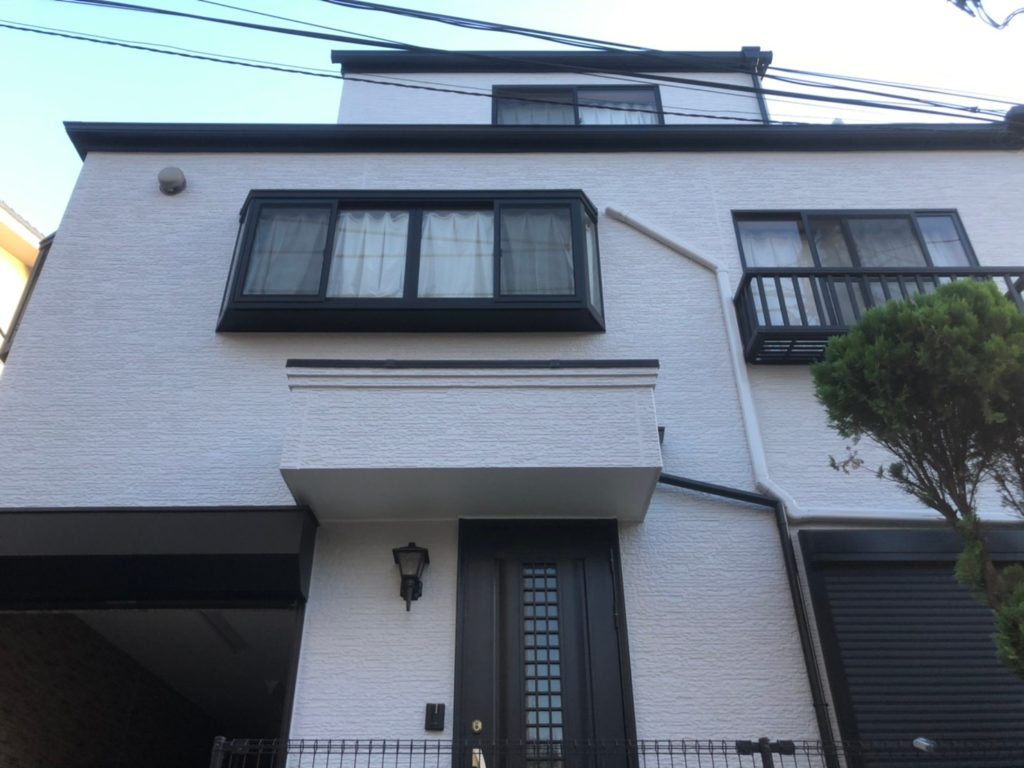 外壁部 ホワイト面 仕上がり