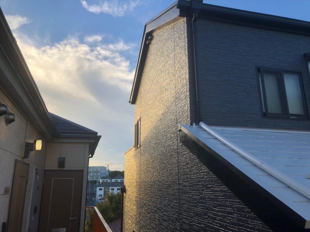 外壁部 ブラック面 仕上がり