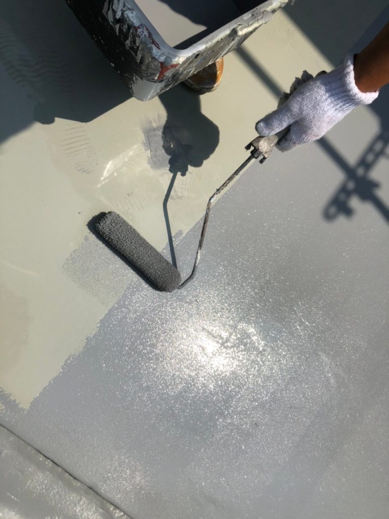 防水面 トップコート塗り