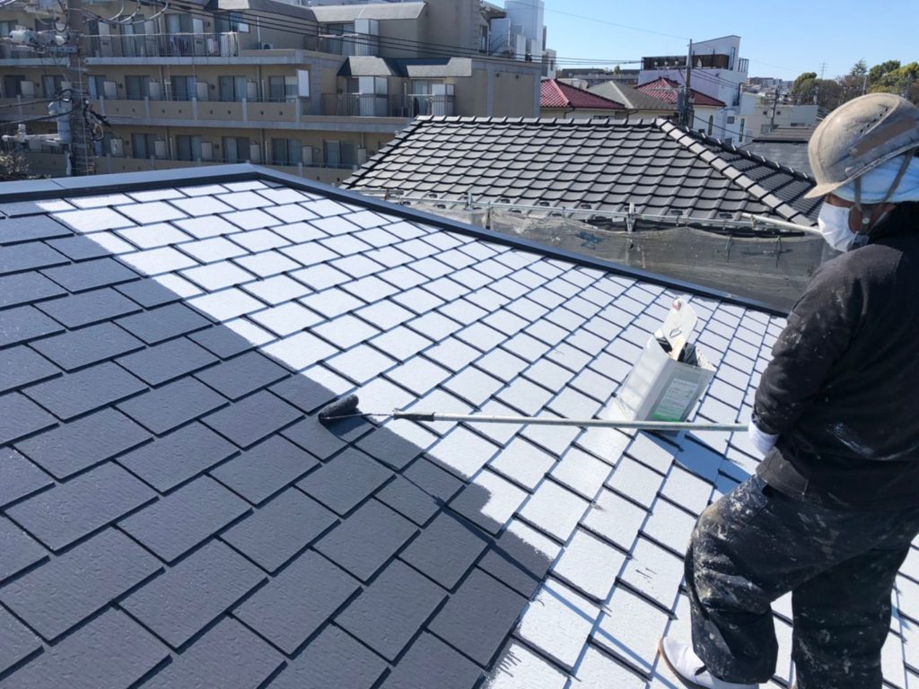 屋根部塗り替え