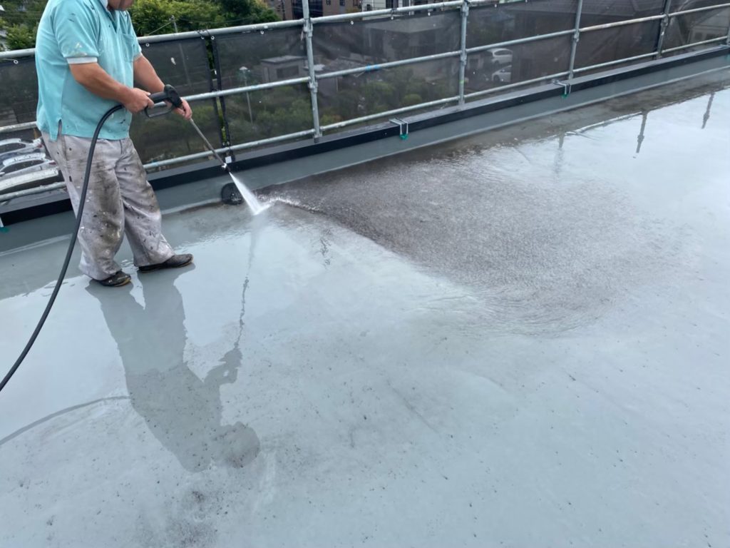 高圧洗浄　屋上