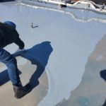 平場部の防水材塗布