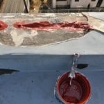 平場部の防水材塗布